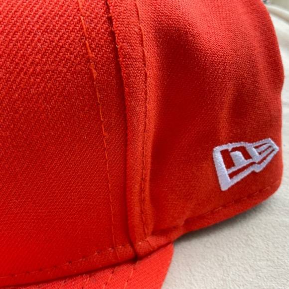 New Era New York Mets RARE ORANGE HOME Fitted cap size 8 - Picture 4 of 8